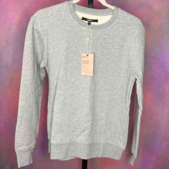 NWT!  Quince 100% Organic Cotton Sweatshirt, Size XS, Gray - Picture 2 of 7